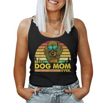 Vintage Best Dachshund Mom Ever Dog Mommy Mother Women Tank Top | Mazezy
