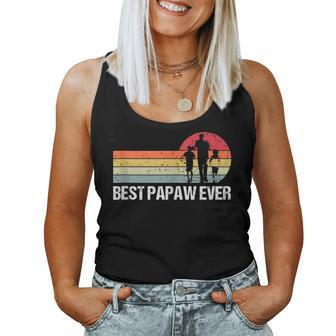 Vintage Best Papaw Ever Retro Daddy Son Daughter Fathers Day Women Tank Top Basic Casual Daily Weekend Graphic - Thegiftio UK