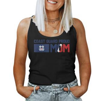 Vintage Classic Us Coast Guard Proud Mom Uscg Flag Women Tank Top Basic Casual Daily Weekend Graphic - Seseable