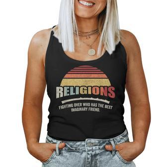 Vintage Retro Religions Sarcastic Def For Atheist Science Women Tank Top | Mazezy