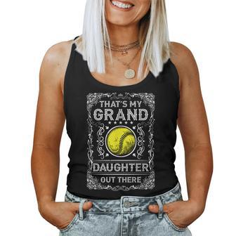Vintage Softball Grandpa And Grandma Gifts Funny Softball Women Tank Top Basic Casual Daily Weekend Graphic - Seseable
