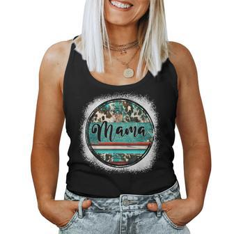 Western Bleached Turquoise Cowgirl Rodeo Mama Mothers Day Women Tank Top Basic Casual Daily Weekend Graphic - Thegiftio UK