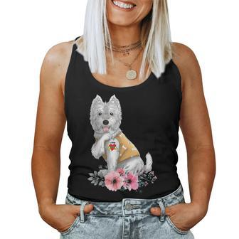 Westie I Love Mom Tattoo Dog Women Tank Top | Mazezy