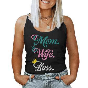Wife Mom Boss Lady Women Tank Top | Mazezy