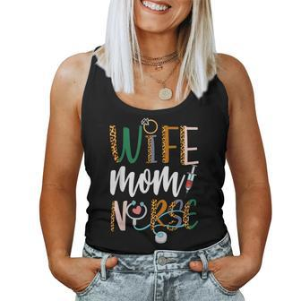 Wife Mom Nurse Womens Rn Lpn Mothers Day For Nurses Women Tank Top Basic Casual Daily Weekend Graphic - Thegiftio UK