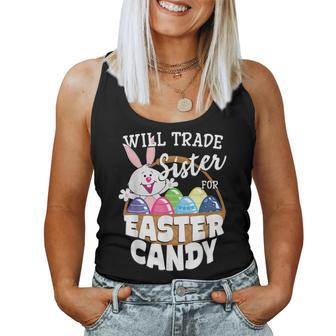 Will Trade Sister For Easter Candy Bunny Egg Women Tank Top | Mazezy
