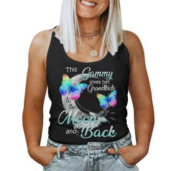 Women This Gammy Love Her Grandkids To The Moon And Back Women Tank Top Basic Casual Daily Weekend Graphic - Seseable