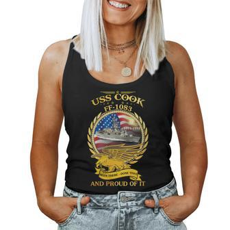 Womens 1971 - 1992 Uss Cook Ff-1083 Women Tank Top Basic Casual Daily Weekend Graphic - Seseable