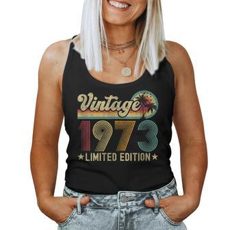 Womens 50 Year Old Vintage 1973 50Th Birthday Gifts For Women Men Women Tank Top Basic Casual Daily Weekend Graphic - Seseable