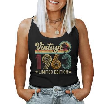 Womens 60 Year Old Vintage 1963 60Th Birthday Gifts For Women Men Women Tank Top Basic Casual Daily Weekend Graphic - Seseable