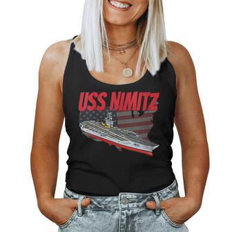 Womens Aircraft Carrier Uss Nimitz Cvn-68 For Grandpa Dad Son Women Tank Top Basic Casual Daily Weekend Graphic - Seseable