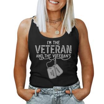 Womens American Veteran And Veterans Wife Funny Women Veterans Day Women Tank Top Basic Casual Daily Weekend Graphic - Seseable