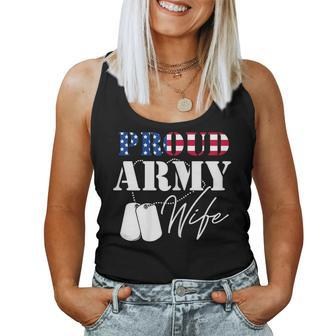 Womens Army Wife Veterans Day Military Patriotic Female Soldier Women Tank Top Basic Casual Daily Weekend Graphic - Seseable