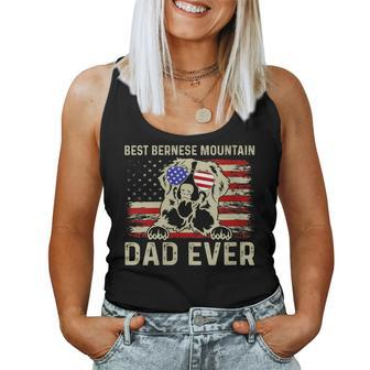 Womens Best Bernese Mountain Dog Dad Ever Fathers Day Women Tank Top Basic Casual Daily Weekend Graphic - Thegiftio UK