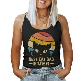Womens Best Cat Dad Ever Cute Cats Funny Cat Daddy Dad Fathers Day Women Tank Top Basic Casual Daily Weekend Graphic - Thegiftio UK