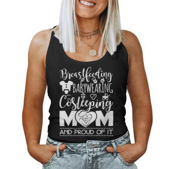 Womens Breastfeeding Babywearing Cosleeping Proud Crunchy Mom Women Tank Top Basic Casual Daily Weekend Graphic - Seseable