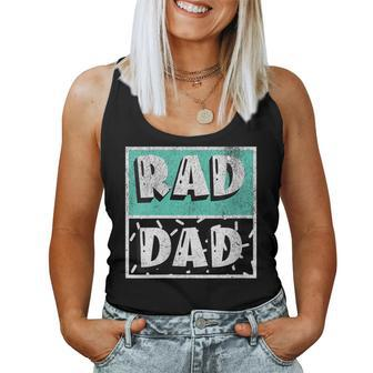 Womens Cool Rad Dad 80S Retro Vintage Throwback Fathers Day Cute Women Tank Top Basic Casual Daily Weekend Graphic - Thegiftio UK