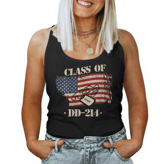Womens Dd-214 Class Of Dd214 Soldier Veteran Women Tank Top Basic Casual Daily Weekend Graphic - Seseable
