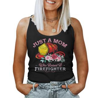 Womens Firefighter Mom Fireman Mother Fire Fighter Firemen Son Women Tank Top Basic Casual Daily Weekend Graphic - Seseable