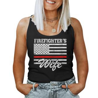 Womens Firefighters Wife Women Tank Top Basic Casual Daily Weekend Graphic - Seseable