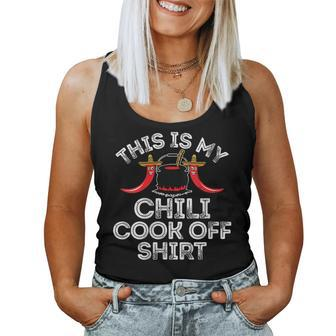Womens Funny Chili Cook Off Event Gift For Men Women Youth Women Tank Top Basic Casual Daily Weekend Graphic - Seseable