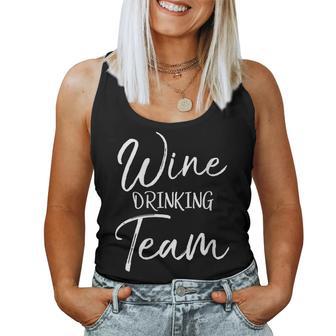 Womens Funny Matching Wine Gifts For Groups Cute Wine Drinking Team Women Tank Top Basic Casual Daily Weekend Graphic | Seseable CA