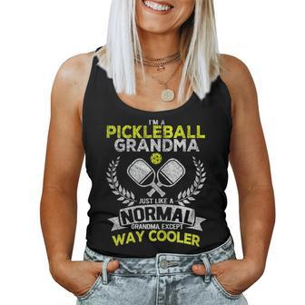 Womens Funny Pickleball Paddle Pickleball Grandma Retro Vintage Women Tank Top Basic Casual Daily Weekend Graphic - Seseable