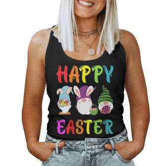 Womens Happy Easter Day Gnome Funny Easter Day Egg Hunting Women Tank Top Basic Casual Daily Weekend Graphic - Seseable