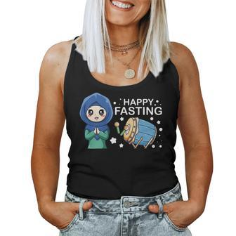 Womens Happy Fasting Mode Ramadan Kareem Outfit For Women And Girls Women Tank Top Basic Casual Daily Weekend Graphic - Seseable