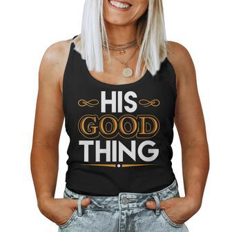 Womens He Who Finds His Good Thing Proverbs 18 22 Matching Couple Women Tank Top Basic Casual Daily Weekend Graphic - Seseable