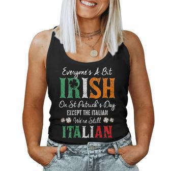 Womens Italian Were Still Italian On St Patricks Day Women Tank Top Basic Casual Daily Weekend Graphic - Thegiftio UK