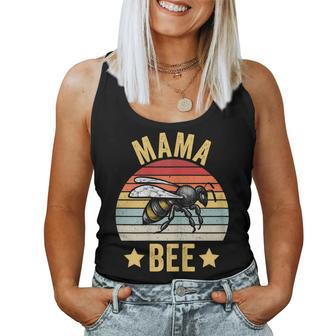 Womens Mama Bee Family Matching Beekeeping Mom Mommy Vintage Retro Women Tank Top Basic Casual Daily Weekend Graphic - Seseable