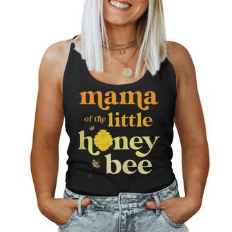 Womens Mama Of Little Honey Bee Birthday Gender Reveal Baby Shower Women Tank Top Basic Casual Daily Weekend Graphic - Seseable