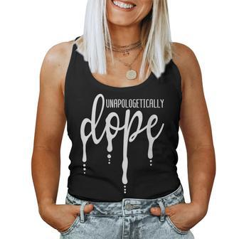 Womens Melanin Unapologetically Dope Black Girl Christmas Gift Women Tank Top Basic Casual Daily Weekend Graphic - Seseable