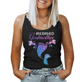 Womens Mermaid Godmother Mermaid Birthday Party Mothers Day Women Tank Top Basic Casual Daily Weekend Graphic - Thegiftio