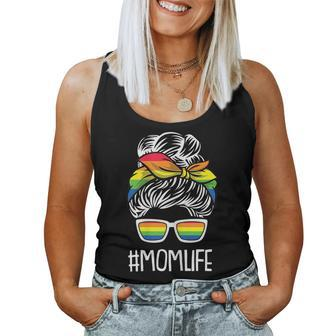 Womens Mom-Life Mothers Day Gay Pride Lgbt-Q Ally Proud Mama Mommy Women Tank Top Basic Casual Daily Weekend Graphic - Thegiftio UK