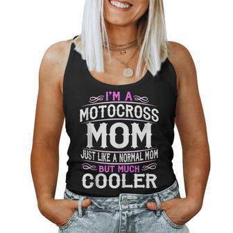 Womens Motocross Mom Cute Sporting Mom Gift Women Tank Top Basic Casual Daily Weekend Graphic - Seseable