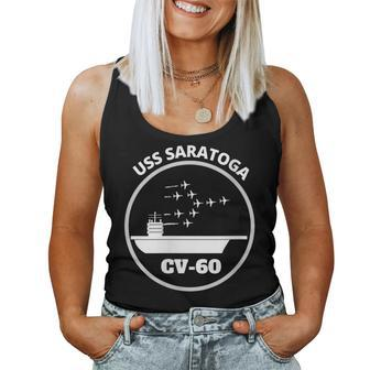 Womens Navy Aircraft Carrier Uss Saratoga Women Tank Top Basic Casual Daily Weekend Graphic - Seseable