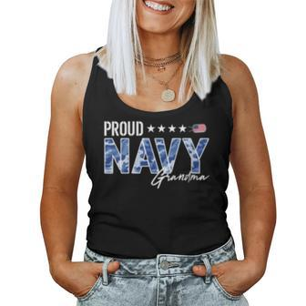 Womens Nwu Proud Navy Grandma For Grandmothers Of Sailors Women Tank Top Basic Casual Daily Weekend Graphic - Seseable