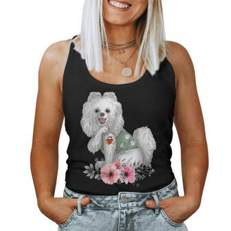 Womens Pomeranian I Love Mom Tattoo Dog Funny Mothers Day Women Tank Top Basic Casual Daily Weekend Graphic - Thegiftio UK
