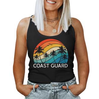 Womens Retro Coast Guard Beach Vintage Surf Palm Men Women Women Tank Top Basic Casual Daily Weekend Graphic - Seseable