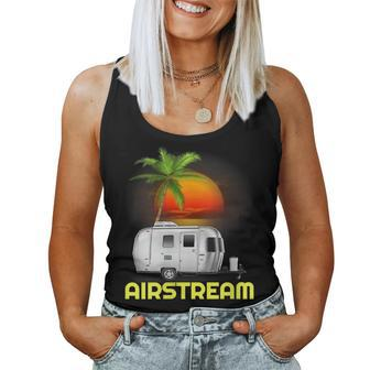 Womens The Perfect For Retro Airstream Camping Trailer Lovers Women Tank Top Basic Casual Daily Weekend Graphic - Seseable