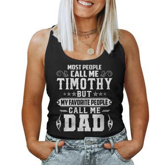 Womens Timothy - Name Funny Fathers Day Personalized Men Dad Women Tank Top Basic Casual Daily Weekend Graphic - Thegiftio UK