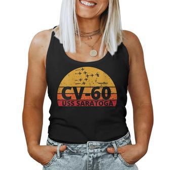 Womens Us Aircraft Carrier Cv-60 Uss Saratoga Women Tank Top Basic Casual Daily Weekend Graphic - Seseable