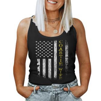 Womens US Coast Guard Uscg Coastie Wife Flag Women Tank Top Basic Casual Daily Weekend Graphic - Seseable