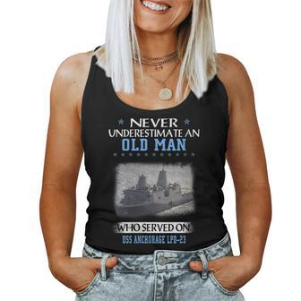 Womens Uss Anchorage Lpd-23 Veterans Day Father Day Gift Women Tank Top Basic Casual Daily Weekend Graphic - Seseable