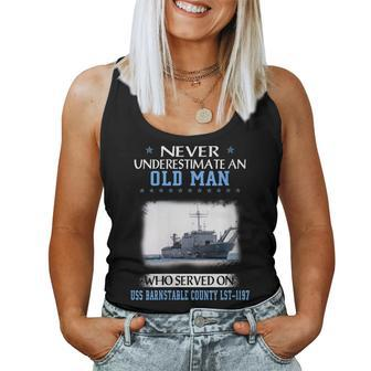 Womens Uss Barnstable County Lst-1197 Veterans Day Father Day Women Tank Top Basic Casual Daily Weekend Graphic - Seseable