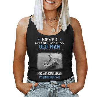 Womens Uss Bennington Cv-20 Veterans Day Father Day Gift Women Tank Top Basic Casual Daily Weekend Graphic - Seseable