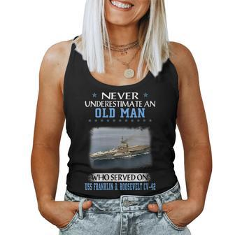 Womens Uss Franklin D Roosevelt Cv-42 Veterans Day Father Day Gift Women Tank Top Basic Casual Daily Weekend Graphic - Seseable