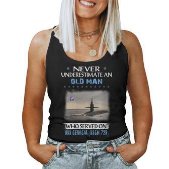 Womens Uss Georgia Ssgn-729 Submarine Veterans Day Father Day Gift Women Tank Top Basic Casual Daily Weekend Graphic - Seseable